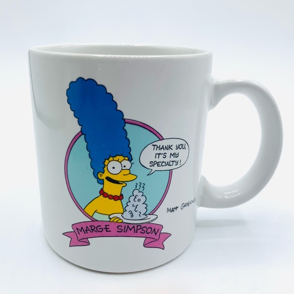 Vintage Marge Simpson Coffee Mug The Simpsons “Thank You, It’s My Specialty” - Picture 1 of 6